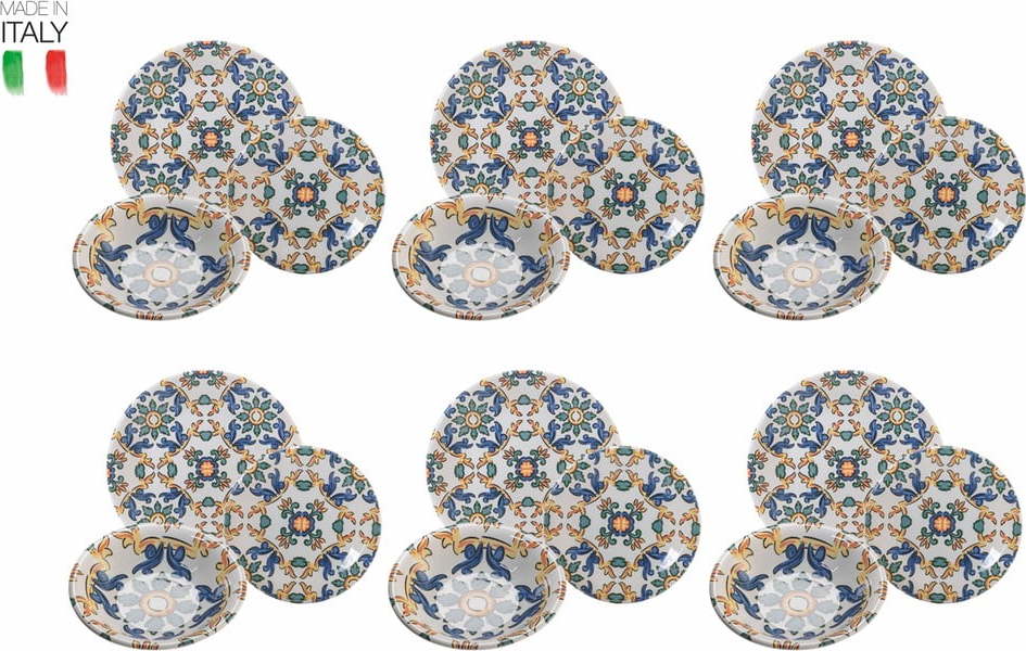 18dílná sada keramického talířů Villa d'Este Palermo Villa d'Este