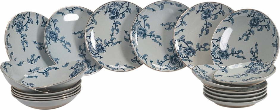 18dílná sada porcelánových talířů Villa d'Este Hamasei Villa d'Este