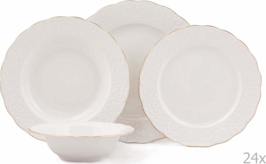 24dílná sada porcelánového nádobí Kutahya Simplicity Kütahya Porselen