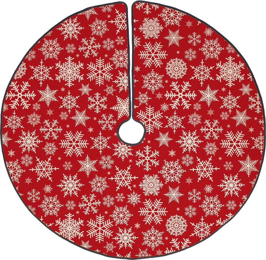 Bavlněný koberec pod vánoční stromeček Butter Kings Freezy Snowflakes