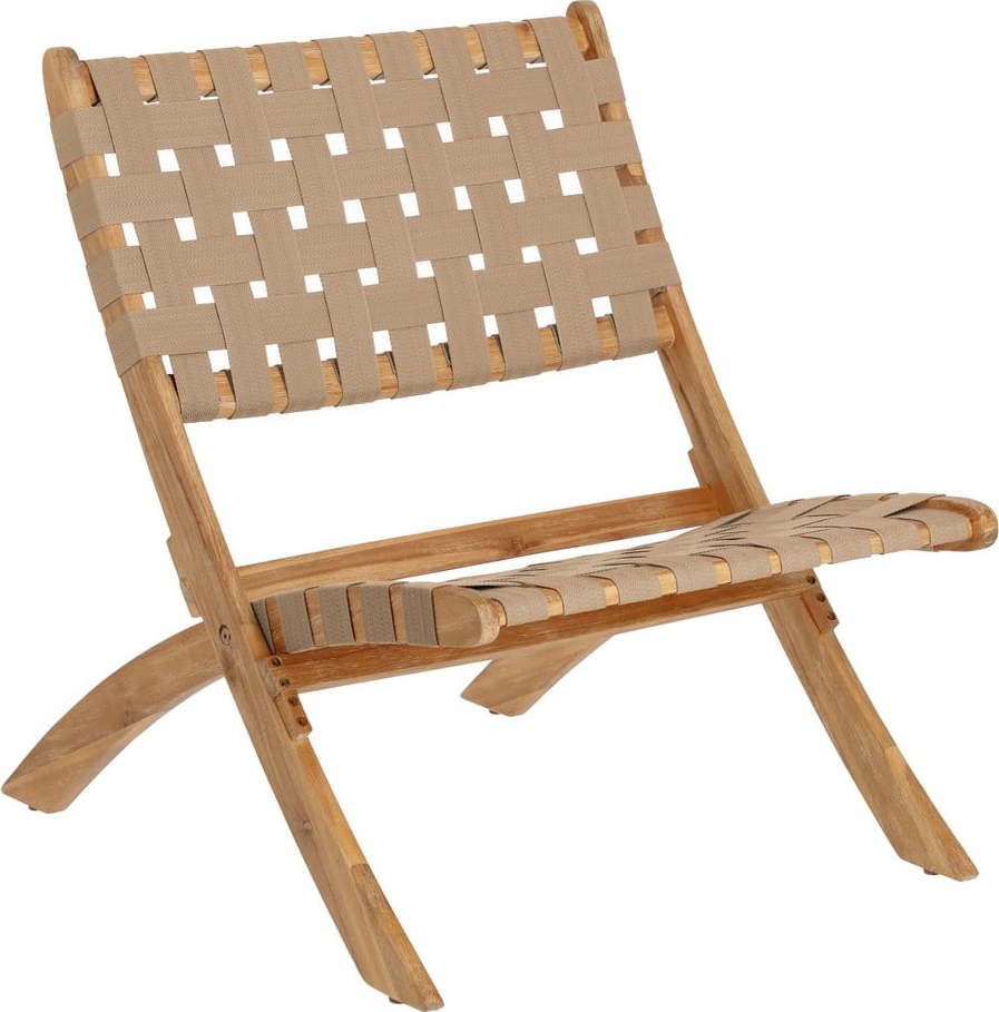 Béžová zahradní skládací židle z akáciového dřeva La Forma Chabeli La Forma
