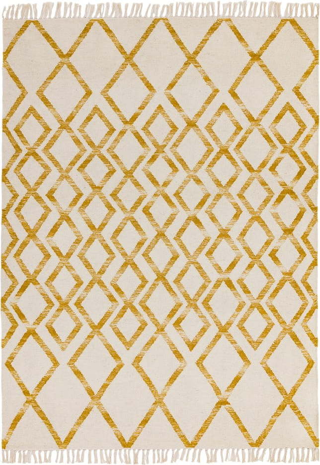 Béžovo-žlutý koberec Asiatic Carpets Hackney Diamond