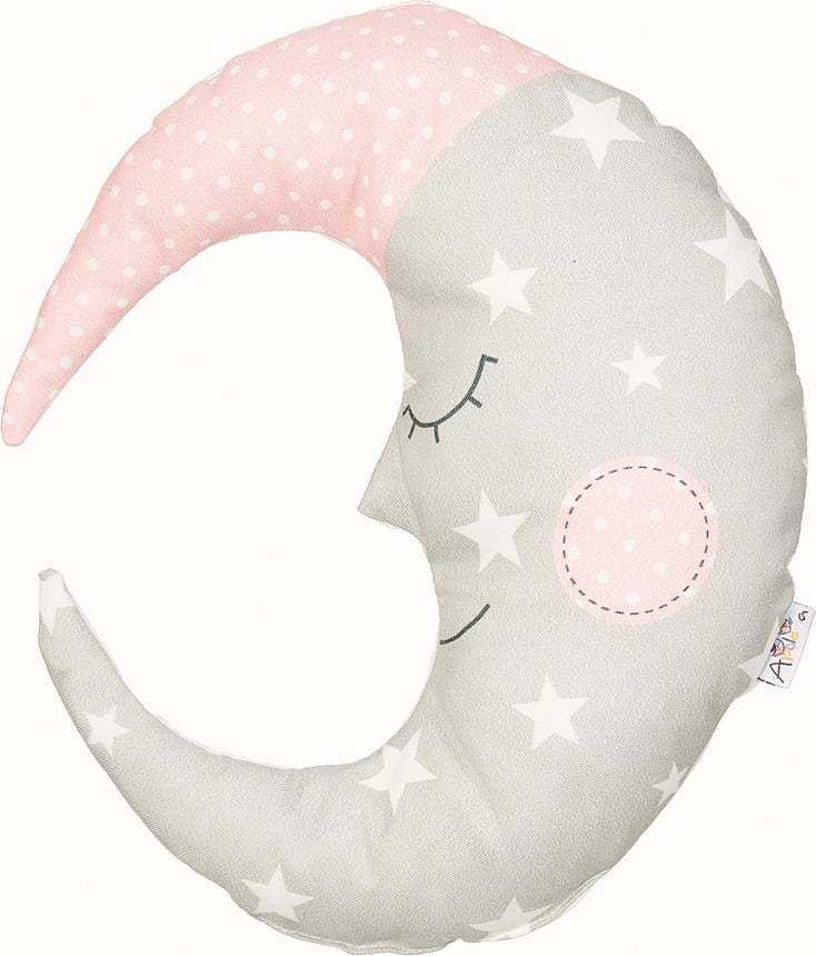 Béžovorůžový dětský polštářek s příměsí bavlny Mike & Co. NEW YORK Pillow Toy Moon