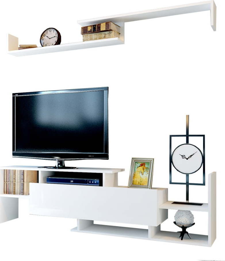 Bílá TV komoda Dream Woody Fashion