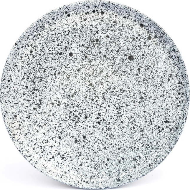 Bílo-černý kameninový malý talíř ÅOOMI Mess