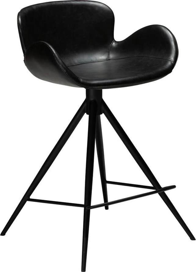 Černá barová židle z eko kůže DAN–FORM Denmark Gaia