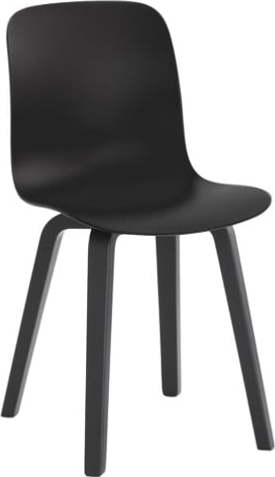 Černá jídelní židle s nohami z jasanového dřeva Magis Substance Magis
