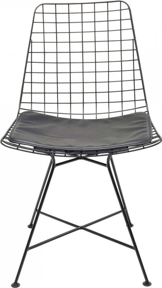 Černá ocelová jídelní židle Kare Design Grid Kare Design