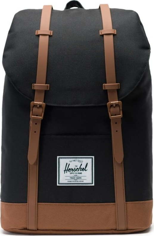 Černý batoh s hnědými detaily Herschel Retreat