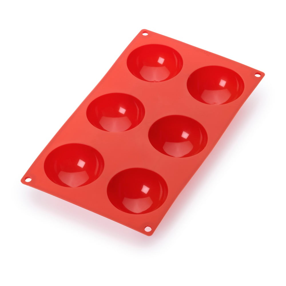 Červená silikonová forma na 6 mini dezertů Lékué LÉKUÉ