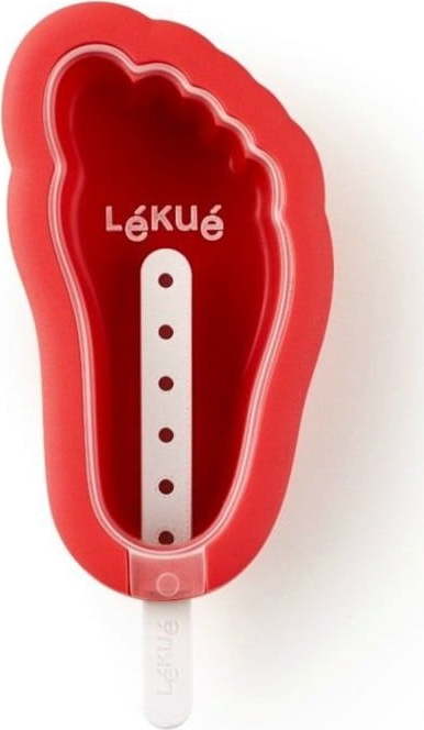 Červená silikonová forma na zmrzlinu ve tvaru chodidla Lékué Iconic LÉKUÉ
