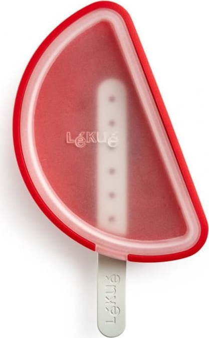 Červená silikonová forma na zmrzlinu ve tvaru melounu Lékué LÉKUÉ