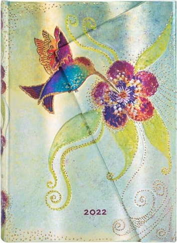 Denní diář s magnetickým zavíráním na rok 2022 Paperblanks Hummingbird