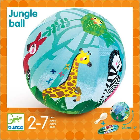 Dětský set 4 nafukovacích balónků a látkového potahu Djeco Jungle DJECO