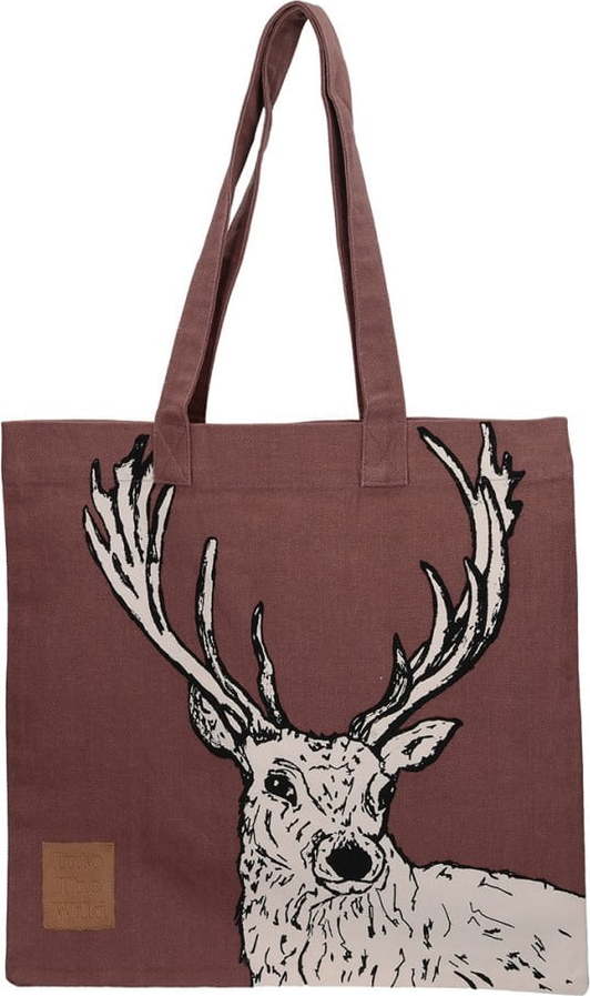 Hnědá bavlněná plátěná taška Creative Tops Wild Stag Creative Tops