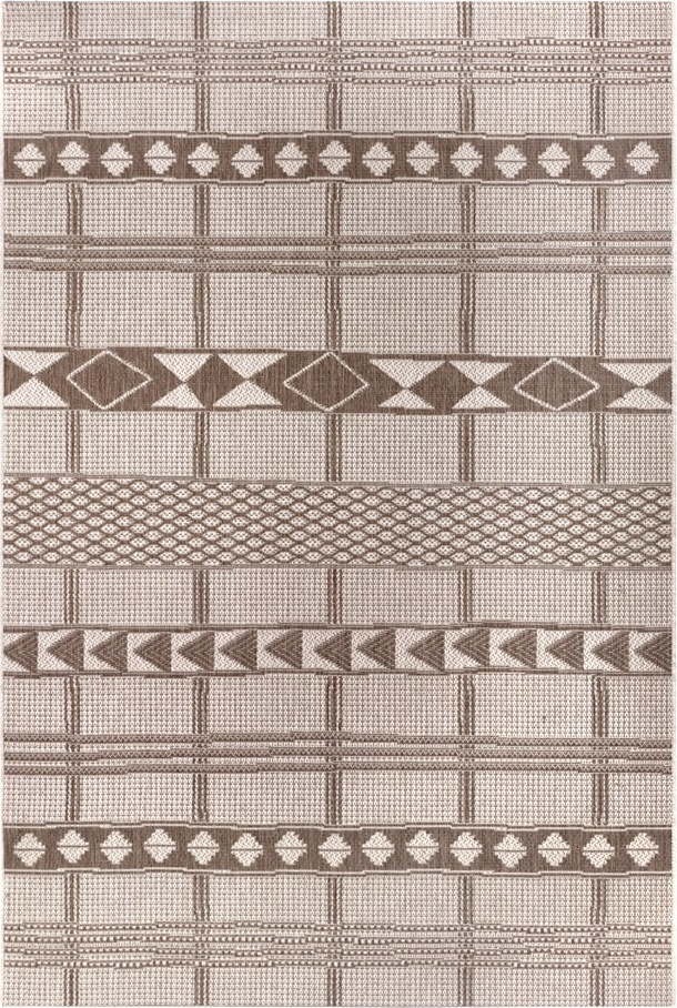 Hnědo-béžový venkovní koberec Ragami Madrid