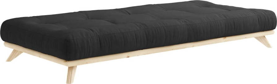 Jednolůžková postel z masivního borovicového dřeva s matrací Karup Design Senza Double