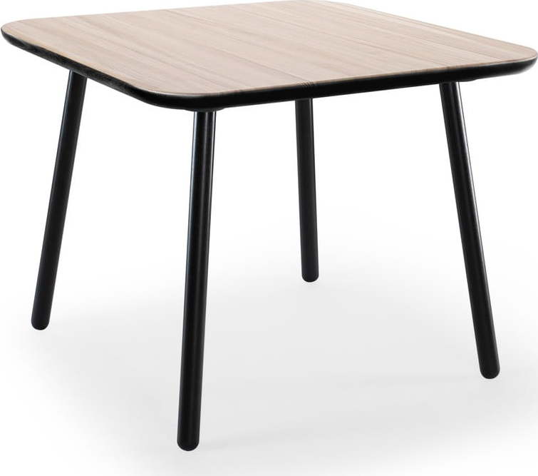 Jídelní stůl z jasanového dřeva s černými nohami EMKO Naïve Emko