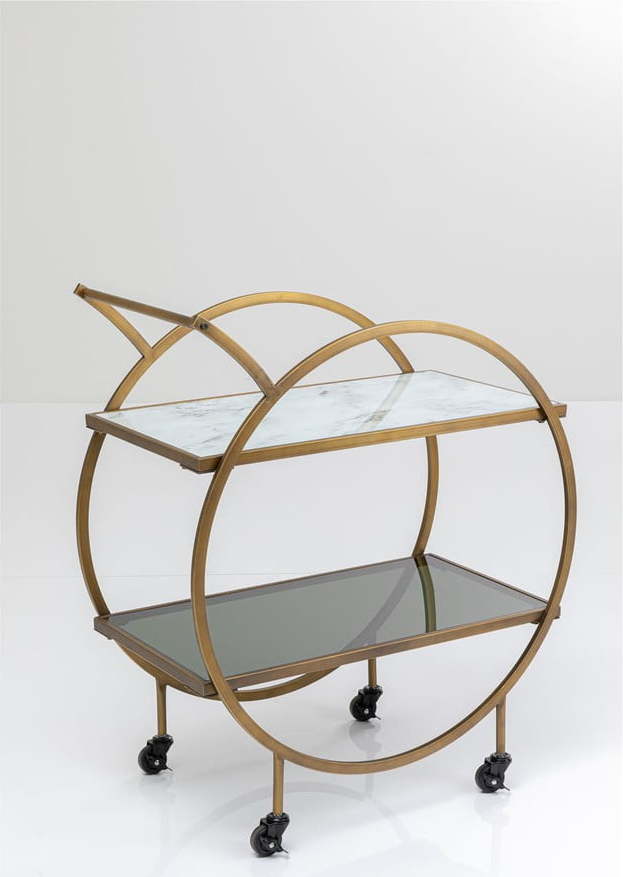 Kovový odkládací stolek na kolečkách Kare Design Loft