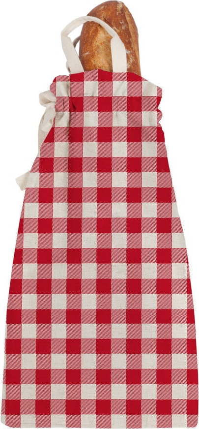 Látková taška na pečivo Linen Couture Linen Bread Bag Red Vichy Linen Couture