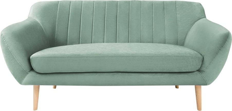 Mentolově zelená sametová pohovka Mazzini Sofas Sardaigne
