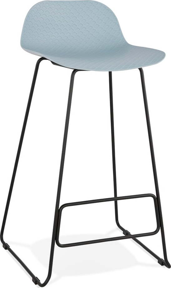 Modrá barová židle s černými nohami Kokoon Slade