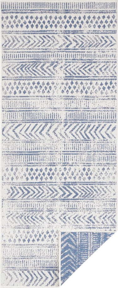 Modro-krémový venkovní koberec NORTHRUGS Biri
