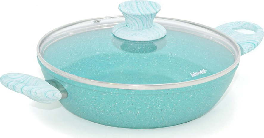 Modrý hrnec s pokličkou Bisetti Miss Gourmet Tegame