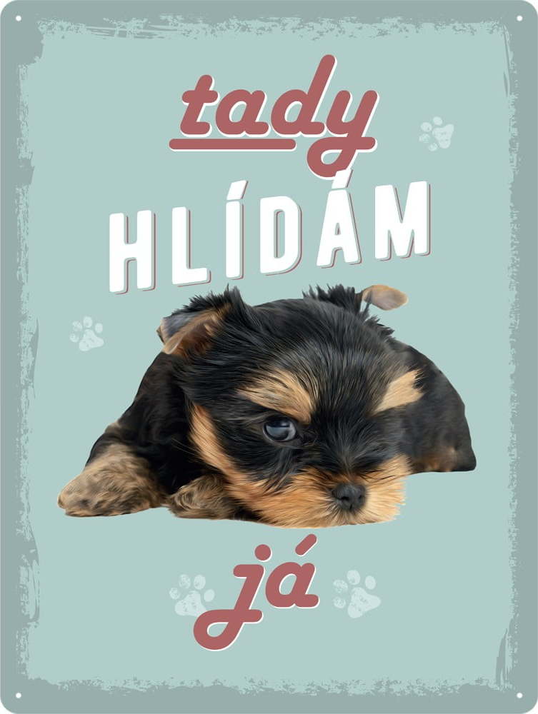 Nástěnná dekorativní cedule Postershop Puppy Postershop