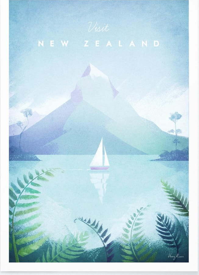 Plakát Travelposter New Zealand