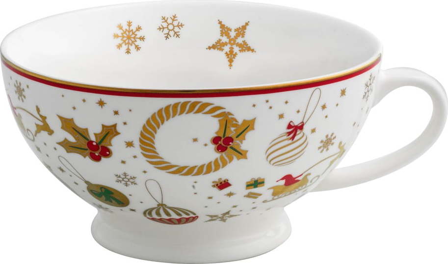 Porcelánový šálek na čaj s vánočním motivem Brandani Alleluia New Bone