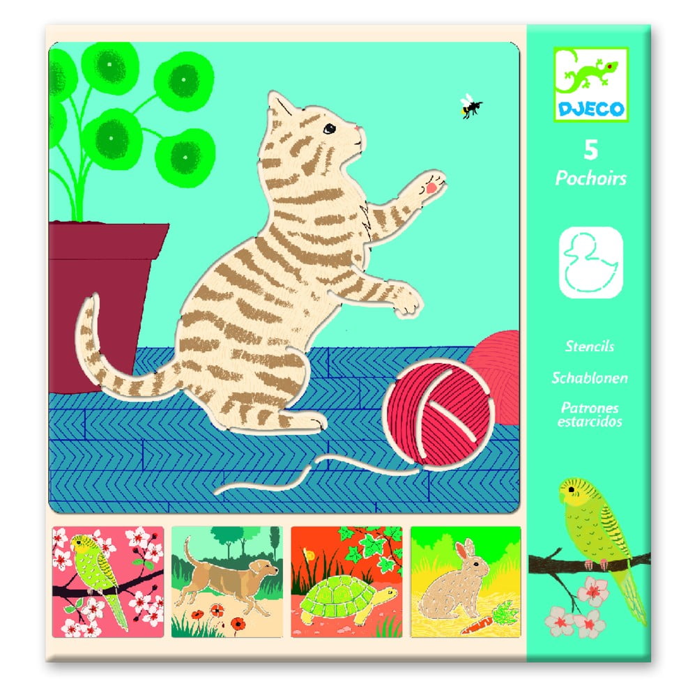 Sada 5 šablon Djeco Animals DJECO