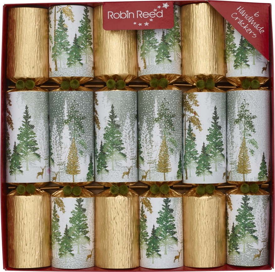 Sada 6 vánočních crackerů Robin Reed Enchanted Robin Reed