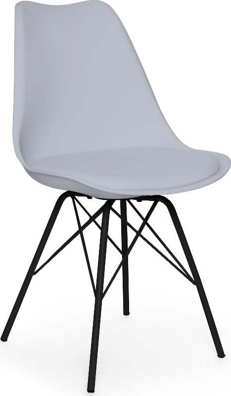 Šedá židle s černým podnožím z kovu loomi.design Eco loomi.design