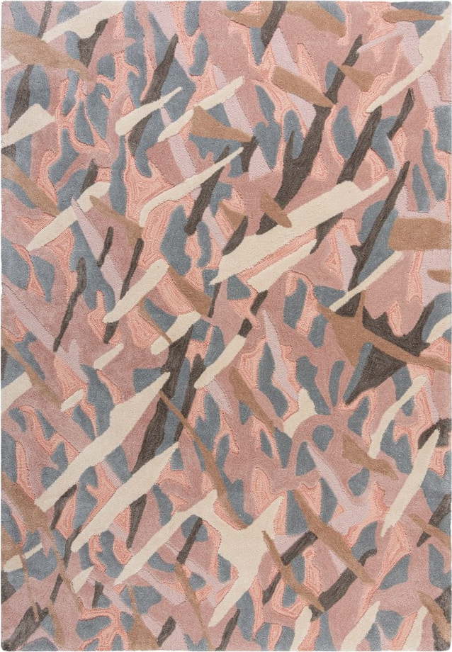 Šedo-růžový koberec Flair Rugs Bark