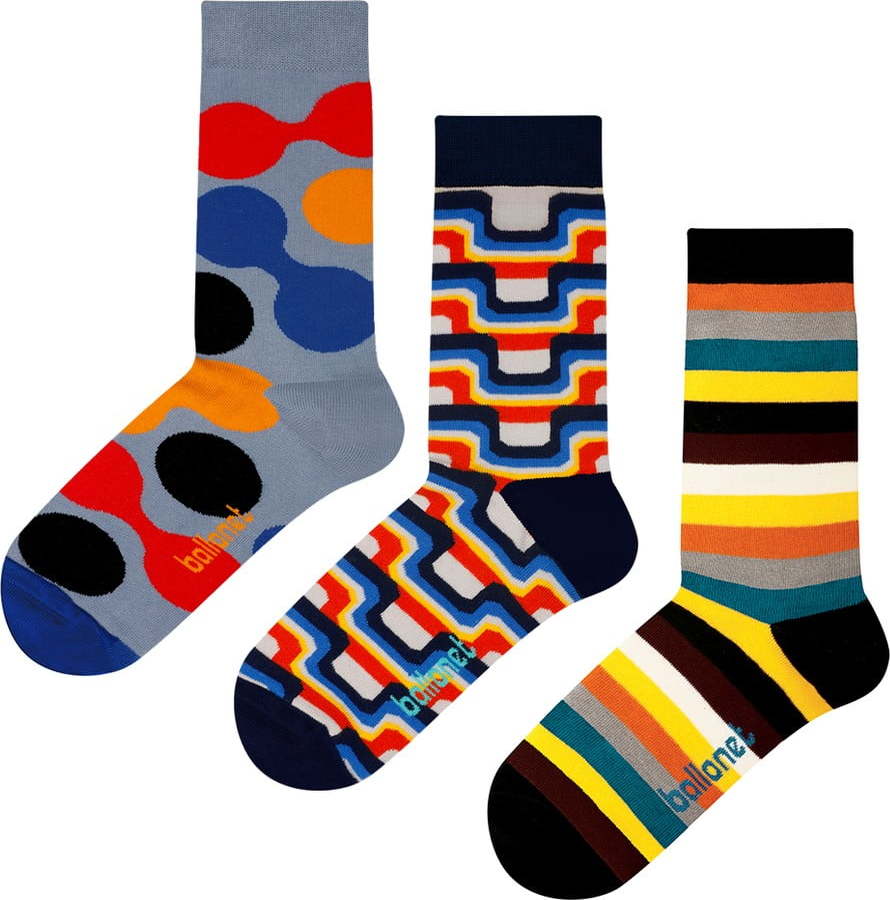 Set 3 párů ponožek Ballonet Socks The 70s v dárkovém balení