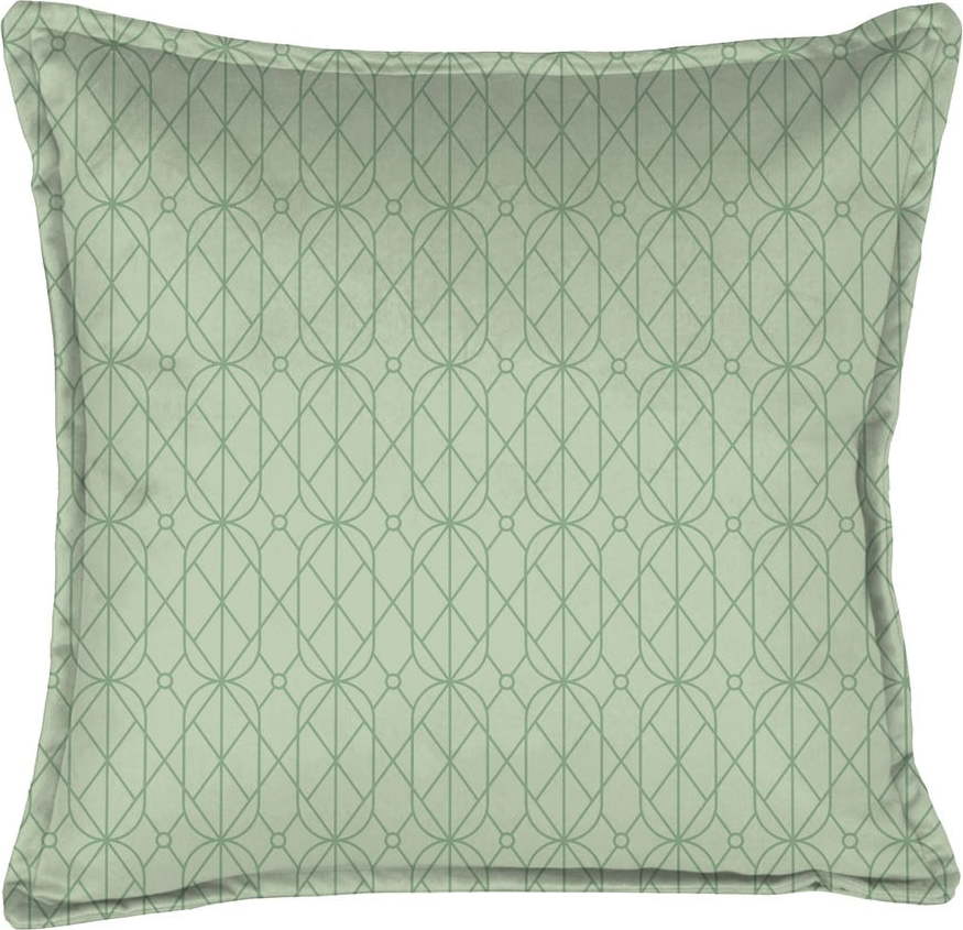 Zelený dekorativní polštář Velvet Atelier Art Deco