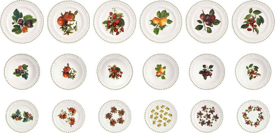 18dílná sada porcelánových talířů Brandani Le Primizie Brandani