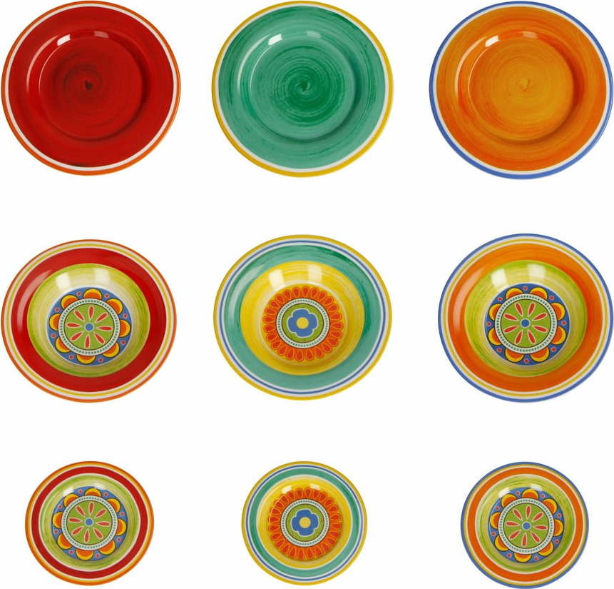 18dílná sada porcelánových talířů Brandani Mediterranea Brandani