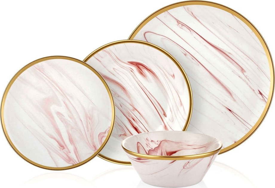 24dílný set porcelánového nádobí Mia Lucid Rose Mia