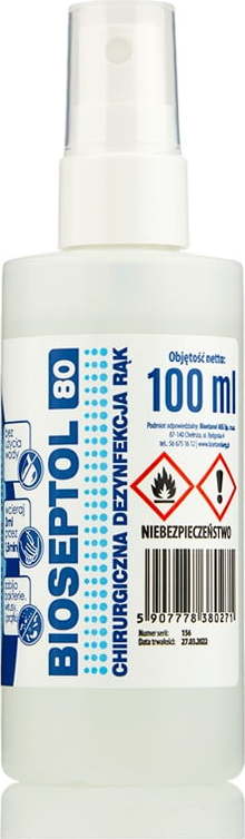 Antibakteriální dezinfekční sprej Bioseptol 80