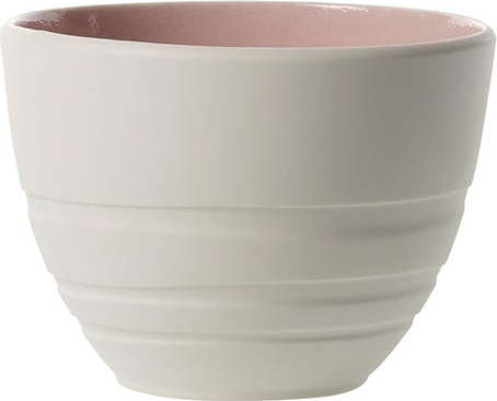 Bílo-růžový porcelánový šálek Villeroy & Boch Leaf