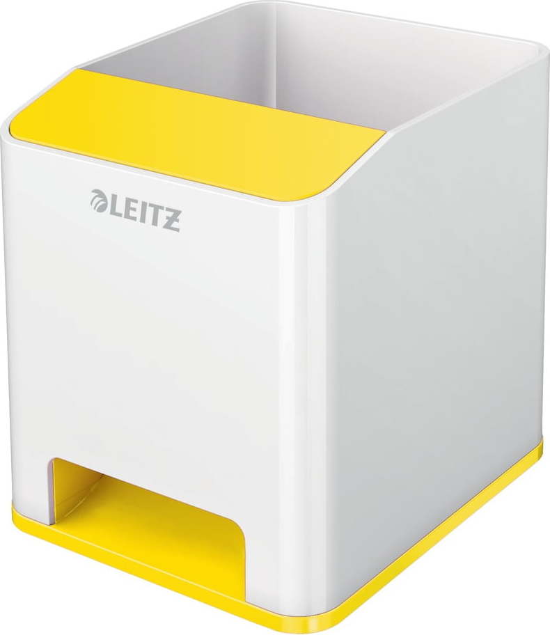 Bílo-žlutý stojánek na tužky Leitz WOW Leitz