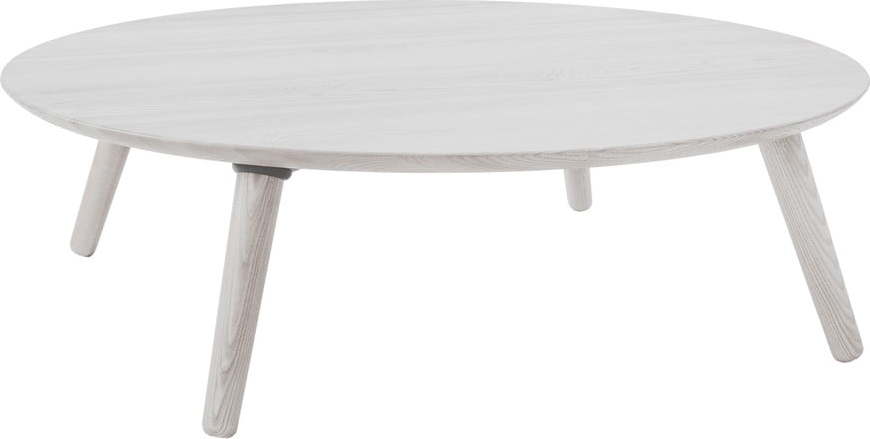 Bílý konferenční stolek z jasanového dřeva Ragaba Contrast Slice