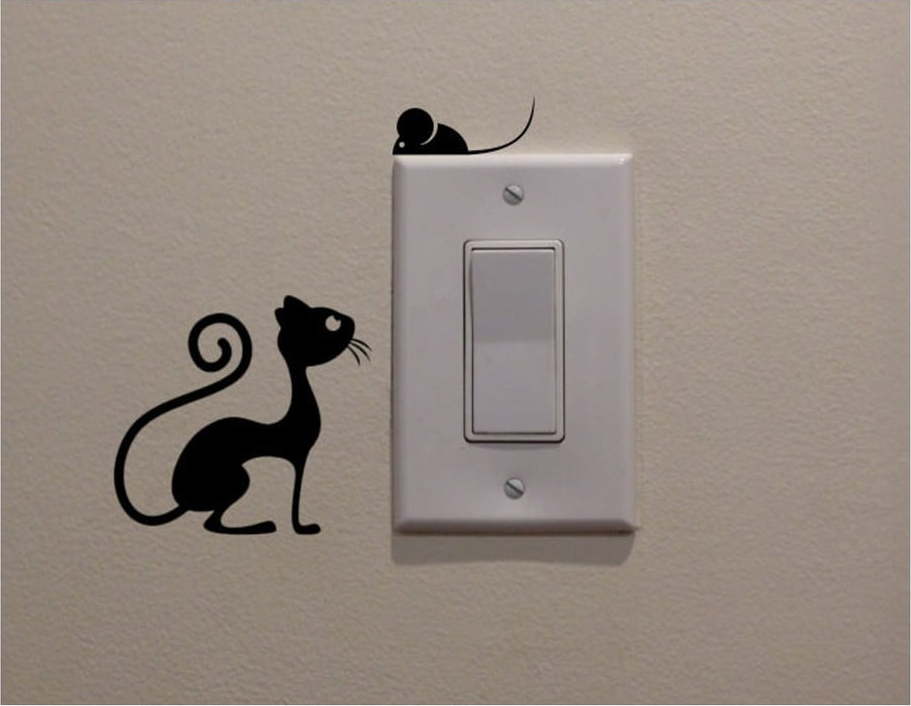Dekorativní samolepka Cat & Mouse