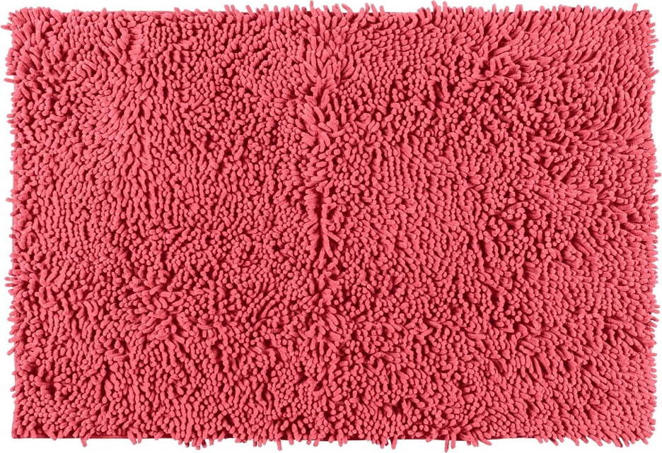 Korálově červená koupelnová předložka Wenko Coral