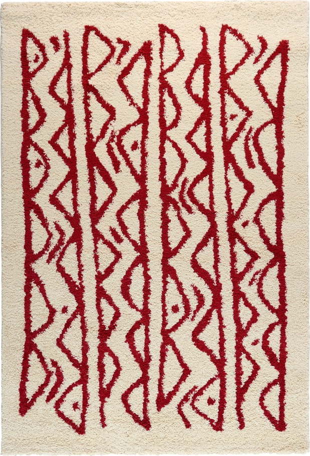 Krémovo-červený koberec Bonami Selection Morra