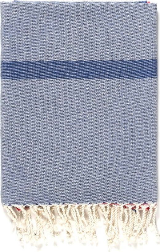 Modro-šedá osuška s příměsí bavlny Kate Louise Cotton Collection Line Blue Grey Pink