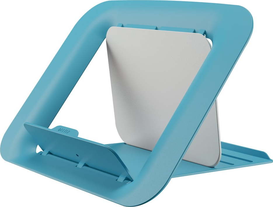 Modrý nastavitelný stojan pod notebook Leitz Cosy Ergo Leitz