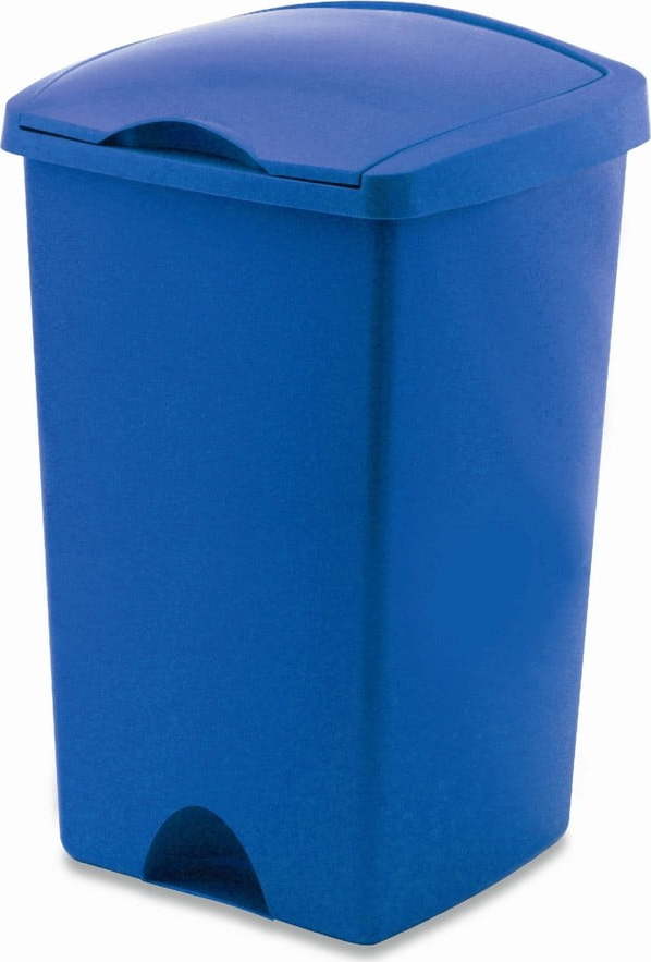 Modrý odpadkový koš s víkem Addis Lift